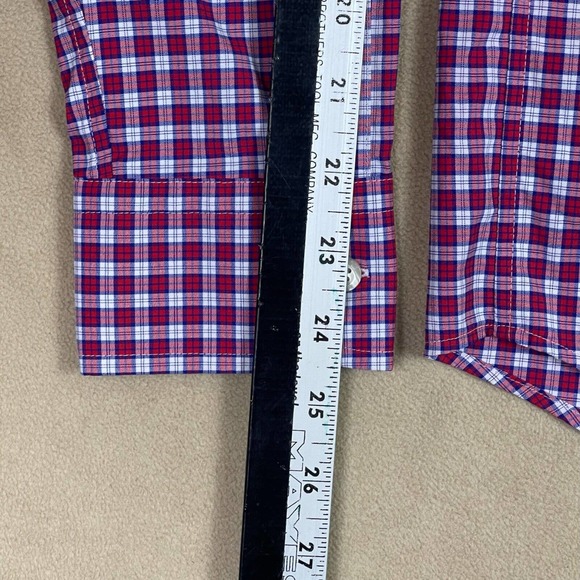 Vineyard Vines Mens XS Classic Fit Button Up Long Sleeve Shirt Red Plaid Pocket - Picture 7 of 13